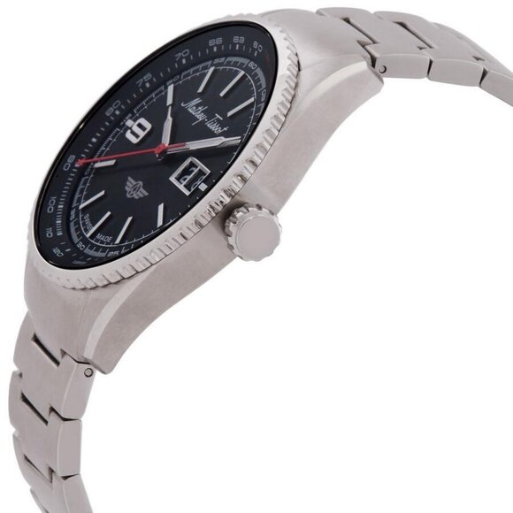 NWT Authentic Mathey-Tissot Atlas Quartz Black Dial Men's Watch - Picture 2 of 3